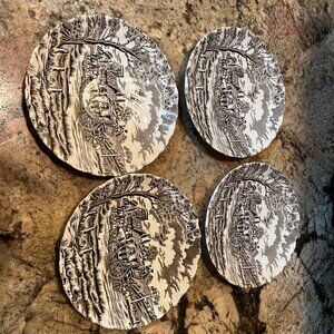 BROWN IRONSTONE TRANSFER WARE